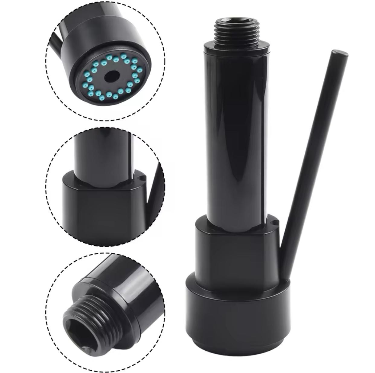 Metal Replacement Nozzle Head Kitchen Faucet Spray & Stream Matte Black Finish