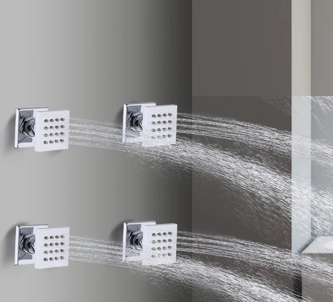 MAX Faucets 4 Body Jets Chrome Finish