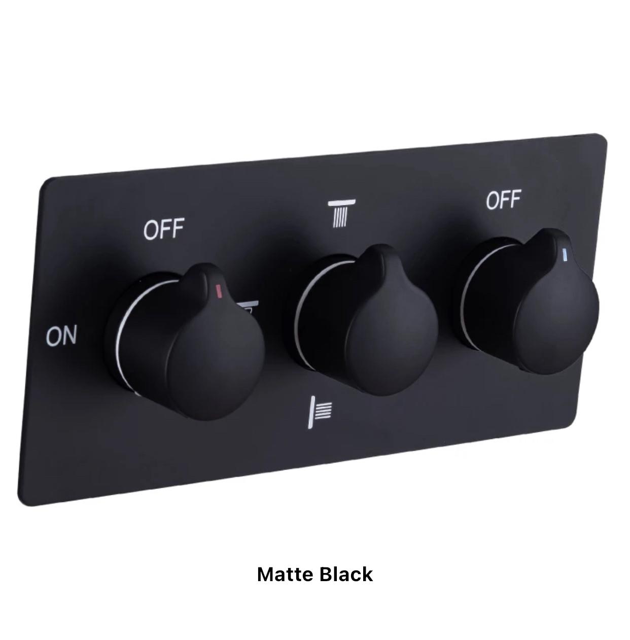 MAX Faucets 4 way shower valve with pressure balance matte black 