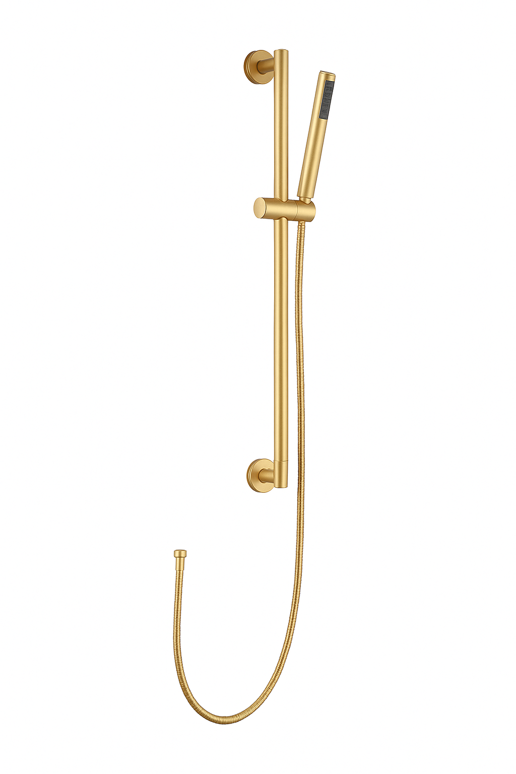 MAX Faucets – Adjustable Shower Slide Bar with Handheld Shower Head, Wall Mounted, Brushed Gold Finish YM-192-BG