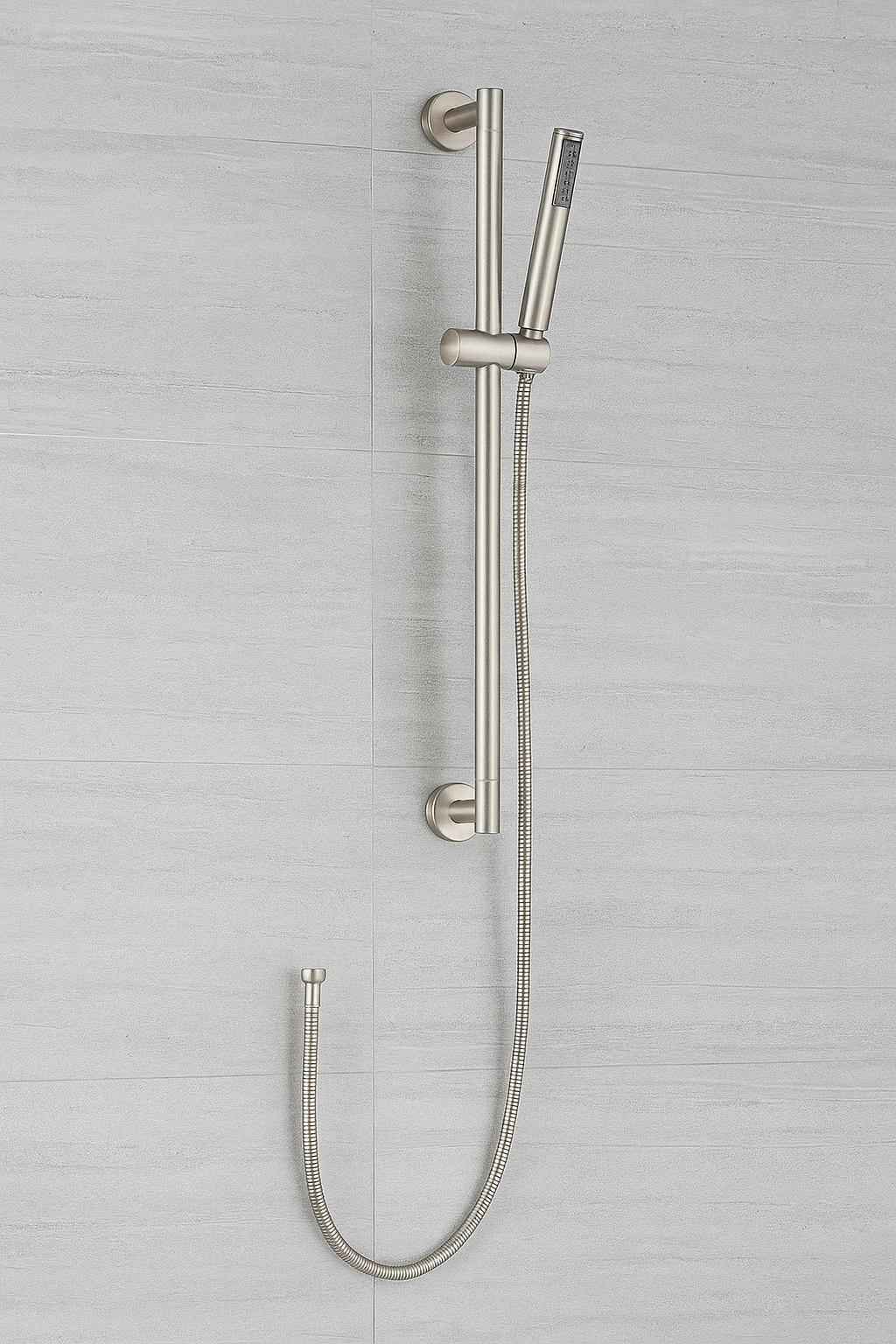 MAX Faucets – Adjustable Shower Slide Bar with Handheld Shower Head, Wall Mounted, Brushed Nickel Finish YM-192-BN
