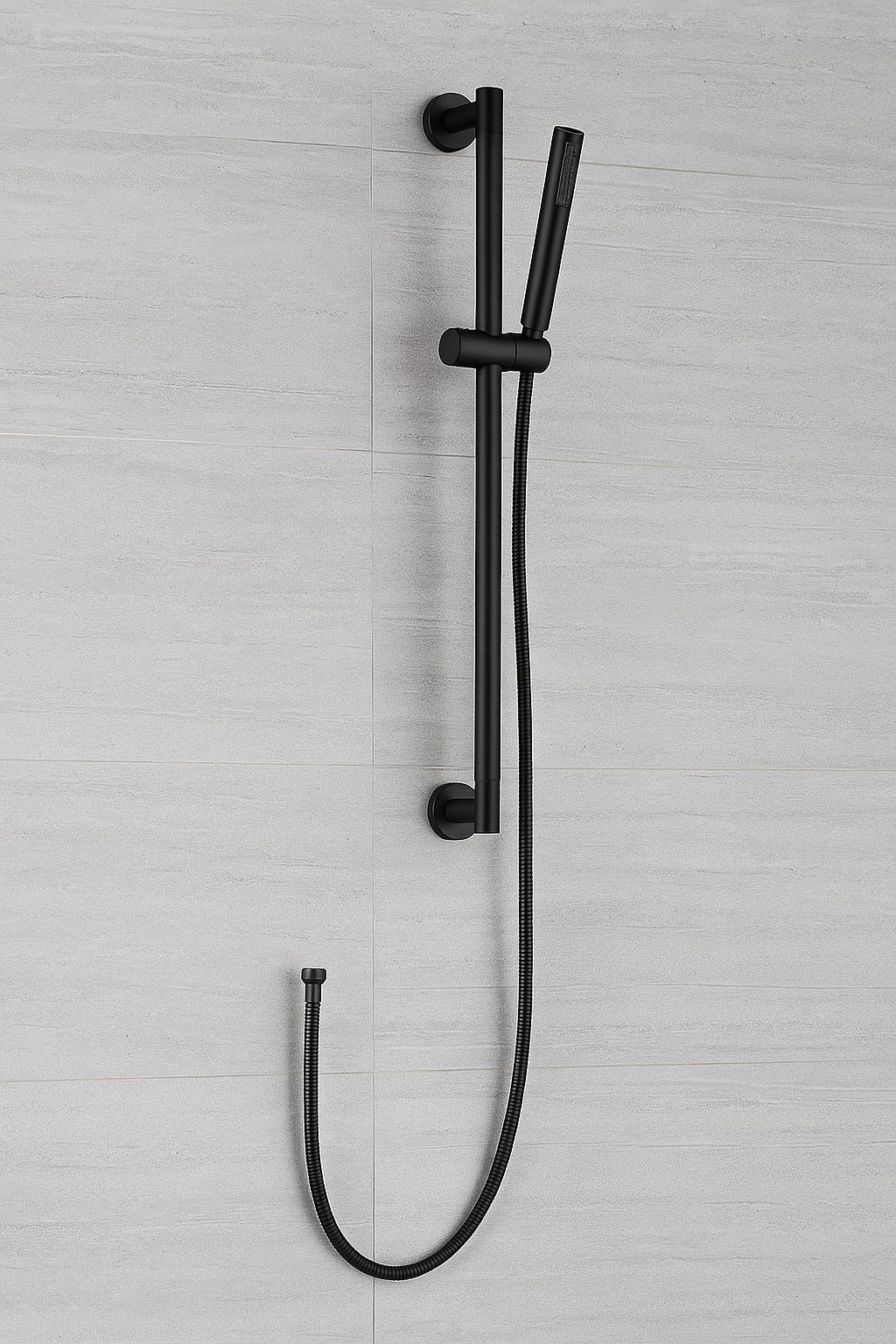 MAX Faucets – Adjustable Shower Slide Bar with Handheld Shower Head, Wall Mounted, Matte Black Finish YM-192-MB