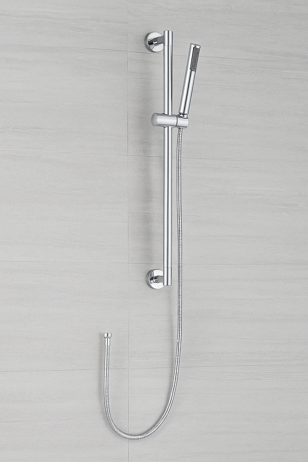 MAX Faucets – Adjustable Shower Slide Bar with Handheld Shower Head, Wall Mounted, Shiny Chrome Finish YM-192-C