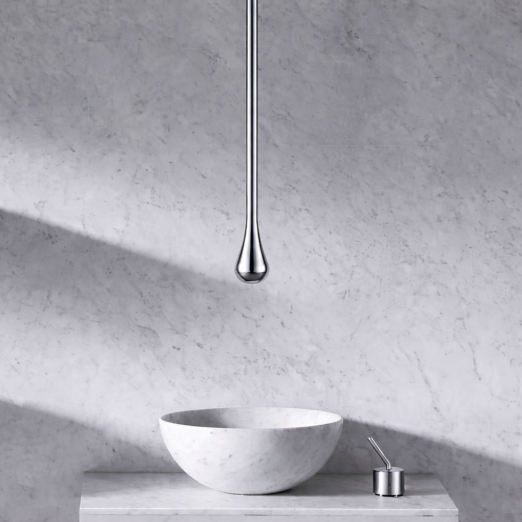 MAX Faucets | Ceiling-Mounted Bathroom Faucet with Deck-Mounted Hand Control MAX Faucets | Ceiling-Mounted Bathroom Faucet with Deck-Mounted Hand Control