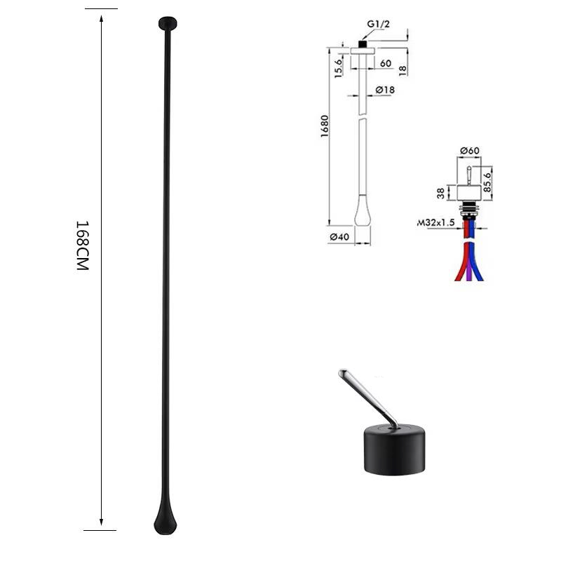 MAX Faucets | Ceiling-Mounted Bathroom Faucet with Deck-Mounted Hand Control – Matte Black Finish