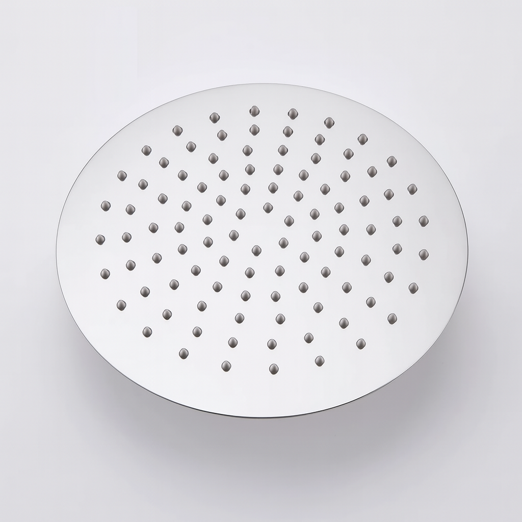 MAX Faucets Chrome Round Shower Head – Ultra-Thin 10" YM-133R-C