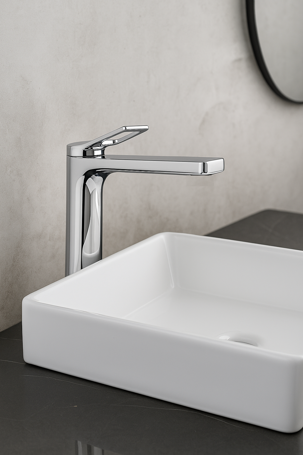 MAX Faucets | Long Spout Elegance Vessel Sink Bathroom Faucet – Chrome Finish WM-1916V-C