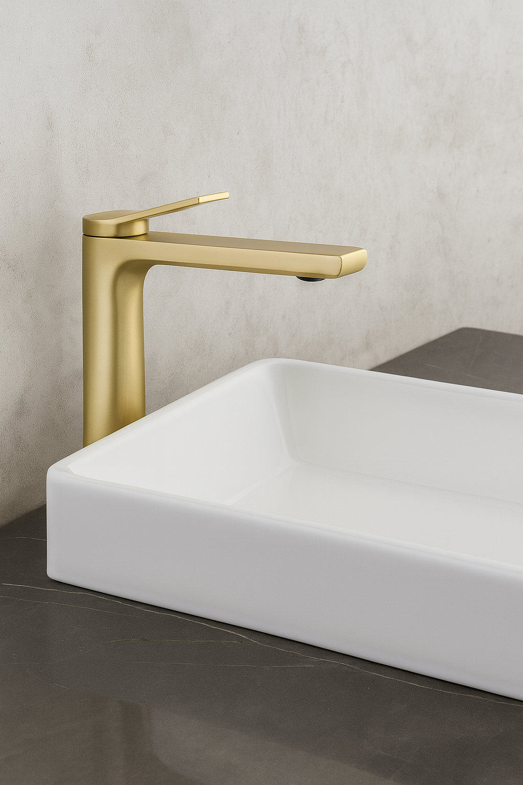 MAX Faucets | Long Spout Vessel Sink Bathroom Faucet 10" – Brushed Gold Finish WM-1916V-BG