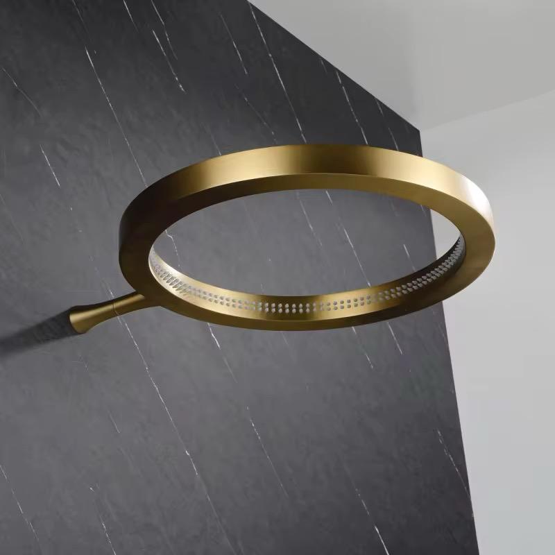 MAX Faucets Luxury 16" Round Waterfall Shower Head Brushed Gold Finish 