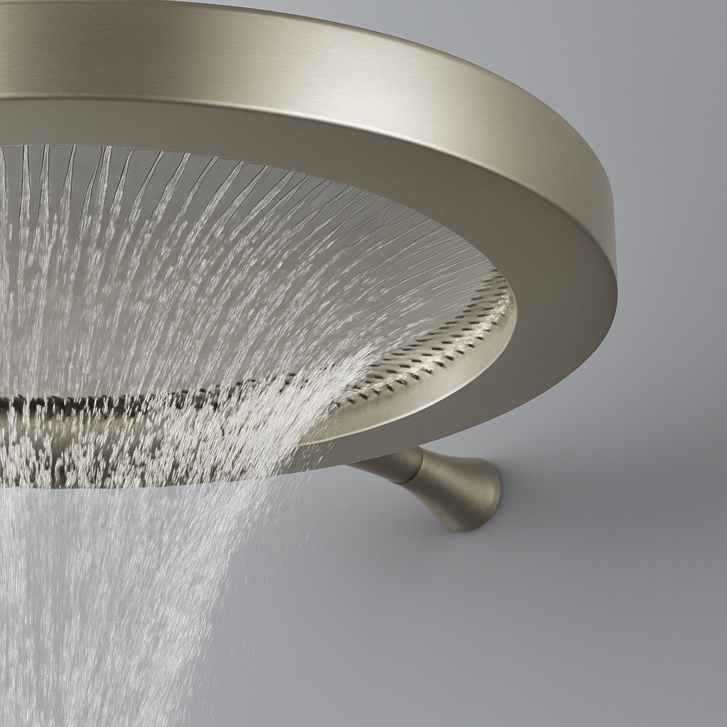 MAX Faucets Luxury 16" Round Waterfall Shower Head Brushed Nickel Finish 