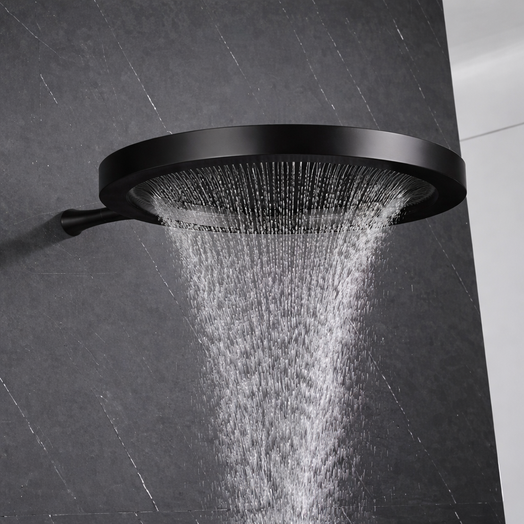 MAX Faucets Luxury Round Shower Head,  Brushed Gold 