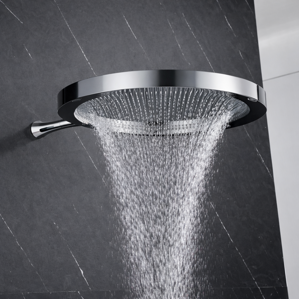 MAX Faucets Luxury Round Shower Head, Chrome