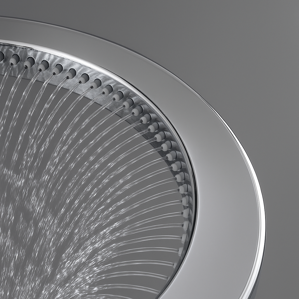 MAX Faucets Luxury Round Shower Head, Chrome