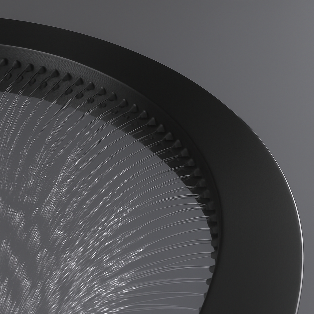 MAX Faucets Luxury Round Shower Head,  Matte Black 