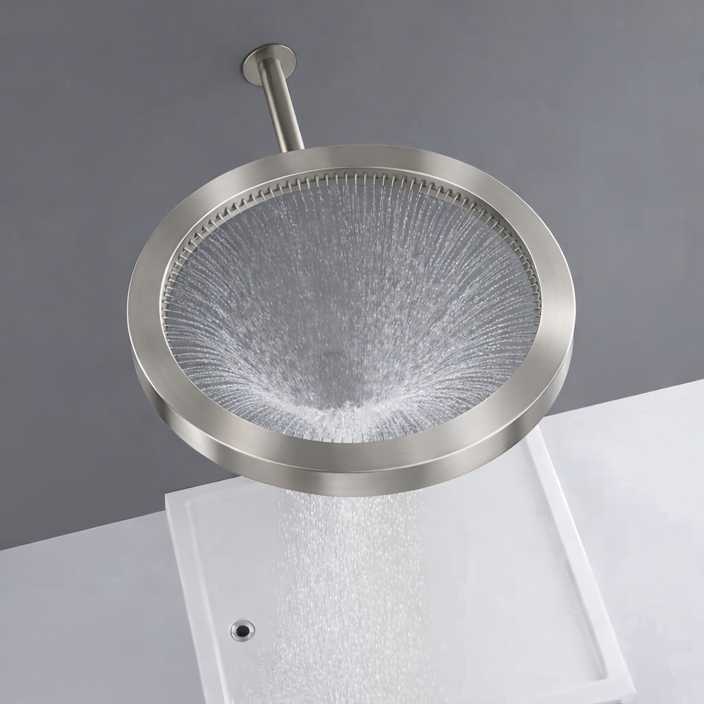 MAX Faucets Luxury Shower Head  Brushed Nickel Finish 