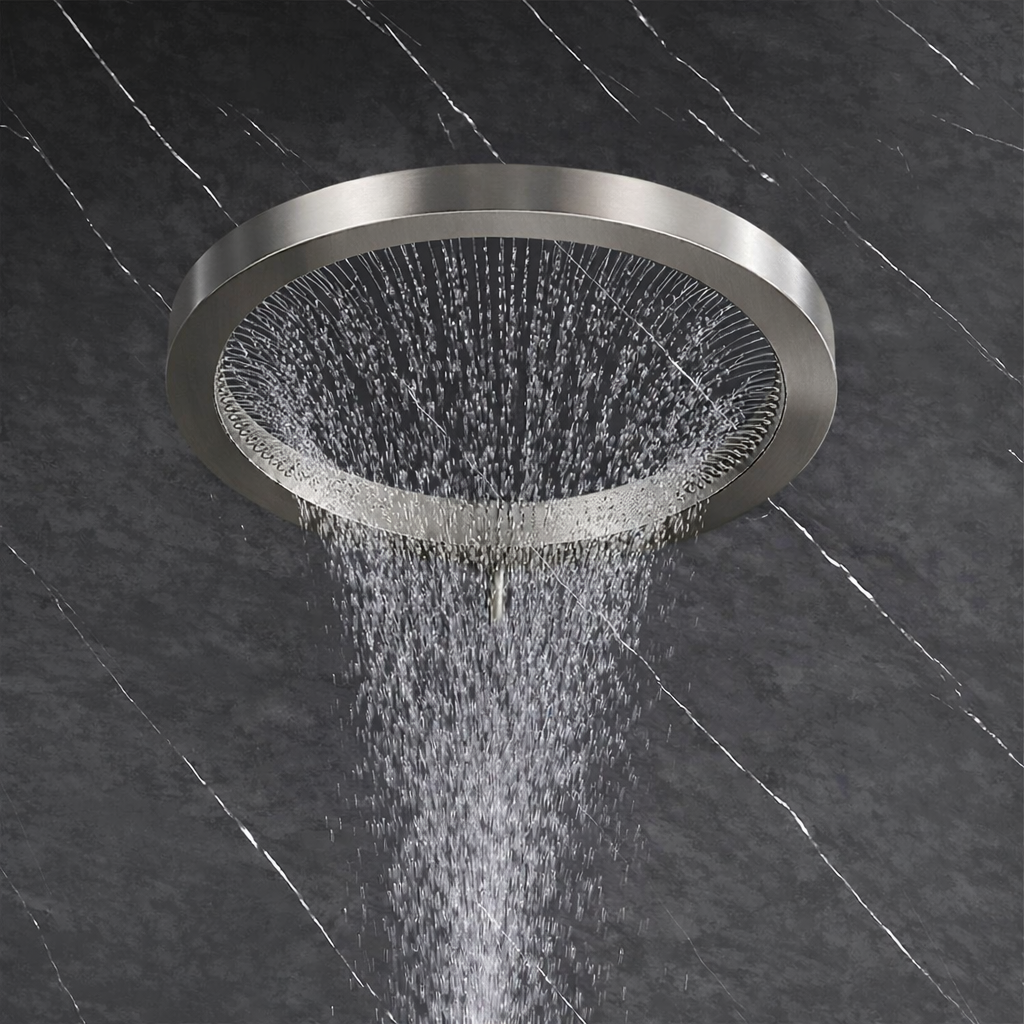 MAX Faucets Luxury Shower Head  Brushed Nickel Finish 