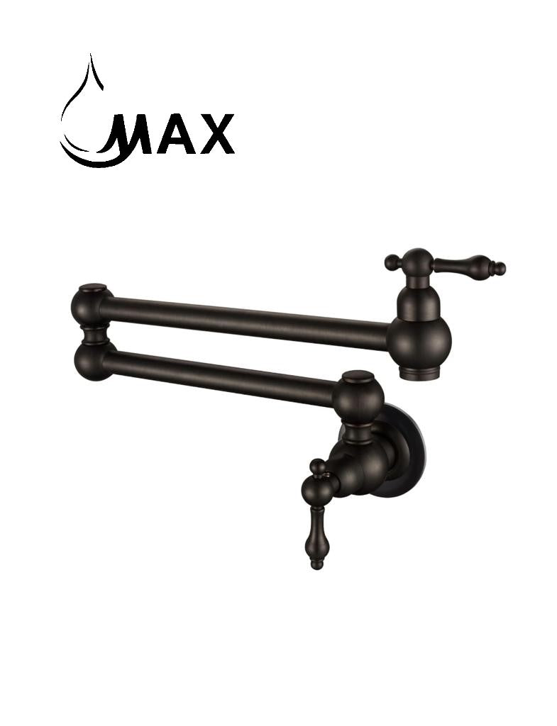 Pot Filler Faucet Double Handle Traditional Wall Mounted With Accessories 22 Inches Oil Rubbed Bronze Finish
SKU: PF-2008-ORB