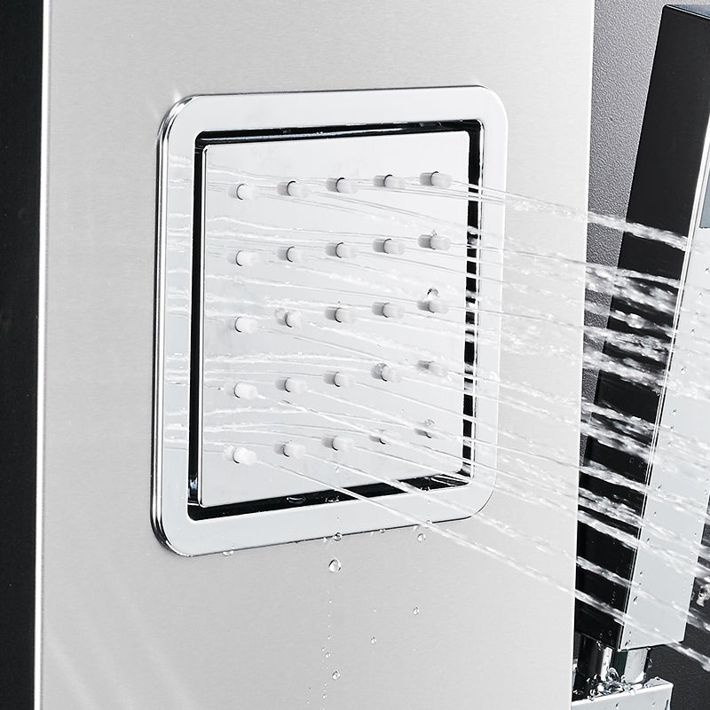 MAX Faucets | Rainfall Shower Panel System with 2 Massage Jets, Handheld, and Spout – Chrome Finish BM-SP110-C