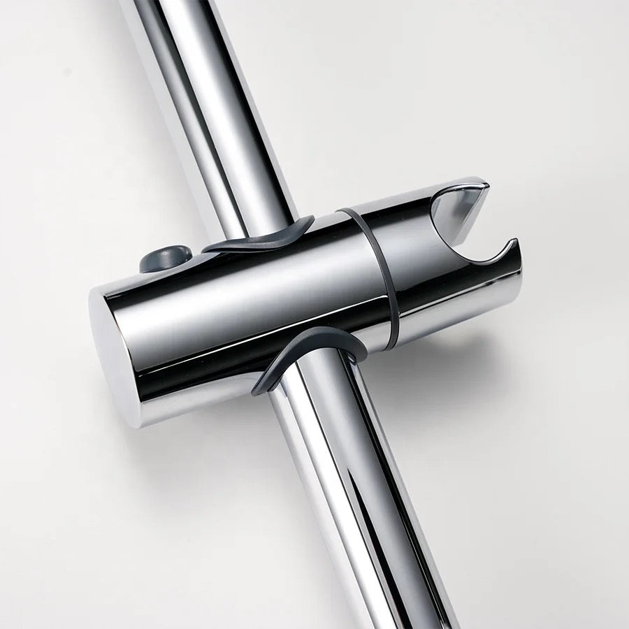 MAX Faucets – Round Single-Setting Adjustable Slide Bar, Wall Mounted, Shiny Chrome Finish YM-191-C