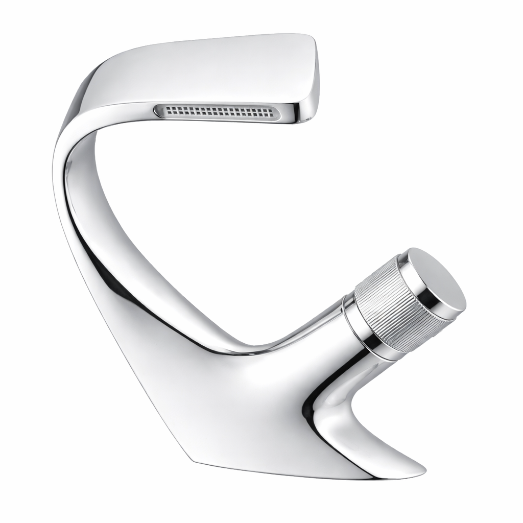 MAX Faucets® Side Knob Waterfall Bathroom Faucet – Chrome Contemporary Design