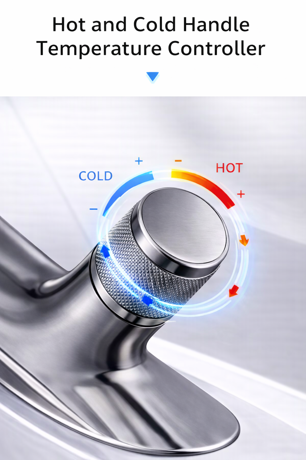 MAX Faucets® Side Knob Waterfall Bathroom Faucet – Gun Gray Contemporary Design