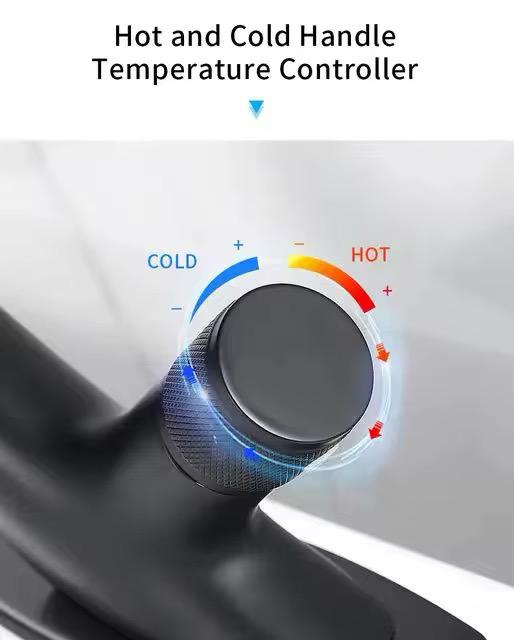 MAX Faucets® Side Knob Waterfall Bathroom Faucet – Matte Black Contemporary Design