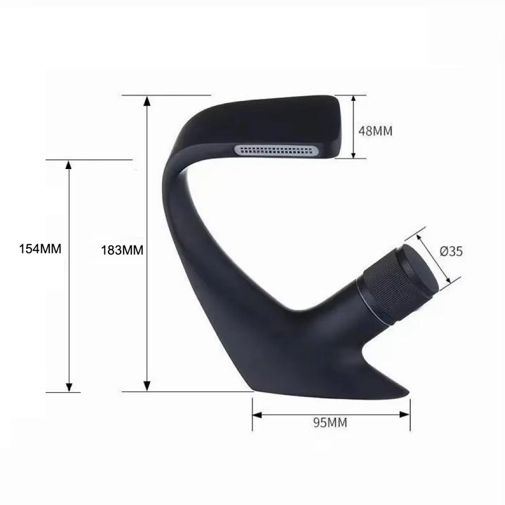 MAX Faucets® Side Knob Waterfall Bathroom Faucet – Matte Black Contemporary Design Size 