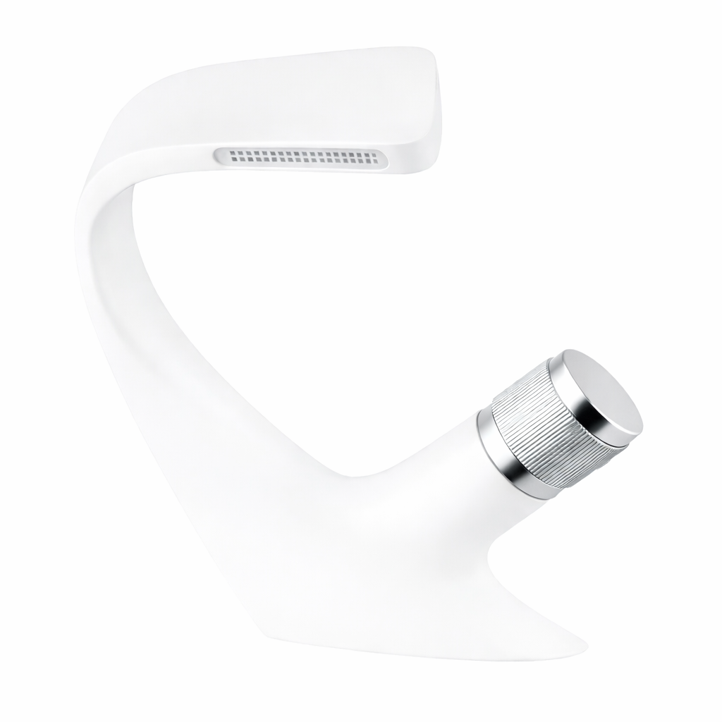 MAX Faucets® Side Knob Waterfall Bathroom Faucet – White Body with Chrome Knob Contemporary Design