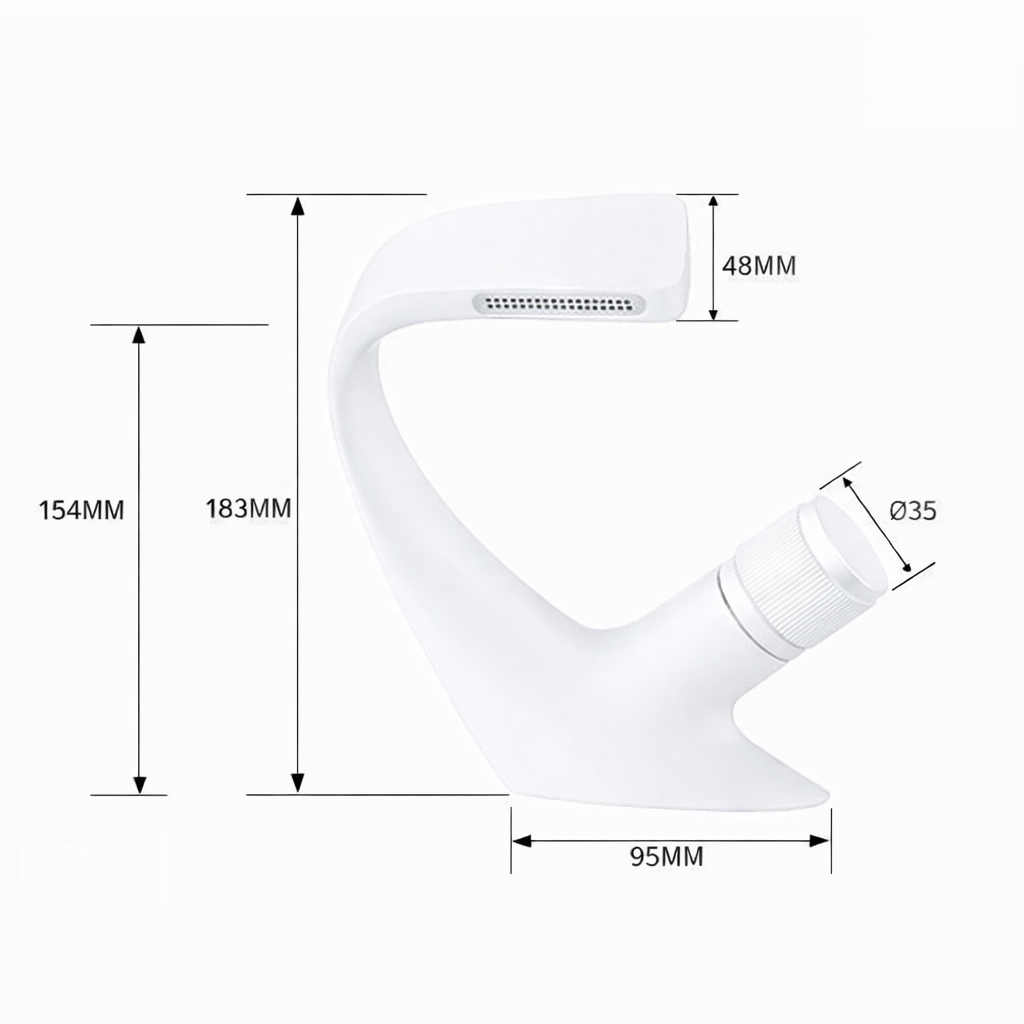 MAX Faucets® Side Knob Waterfall Bathroom Faucet – White Contemporary Design SIZE