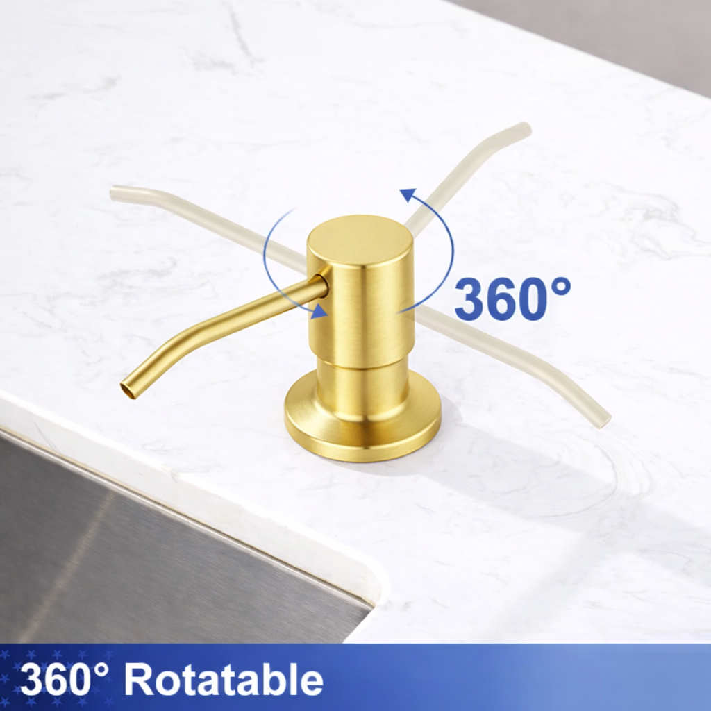 Soap & Lotion Dispenser Brushed Gold Finish MP-12111-BG