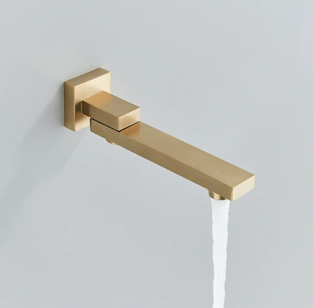 MAX Faucets – Swinging Tub Spout Filler, 10” Wall-Mounted (Brushed Gold Finish) SKU: YM-095-BG