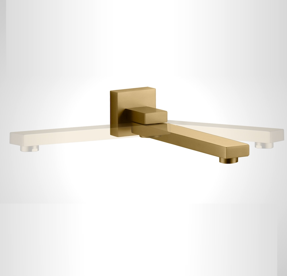 MAX Faucets – Swinging Tub Spout Filler, 10” Wall-Mounted (Brushed Gold Finish) SKU: YM-095-BG