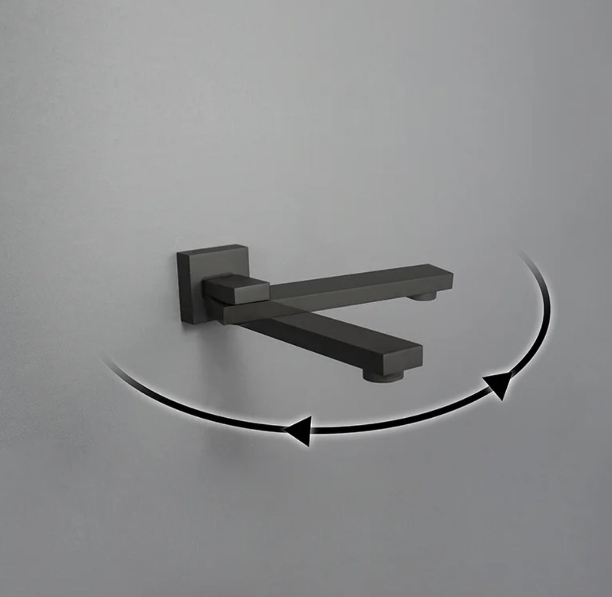 MAX Faucets – Swinging Tub Spout Filler, 10” Wall-Mounted (Matte Black Finish) SKU: YM-095-MB