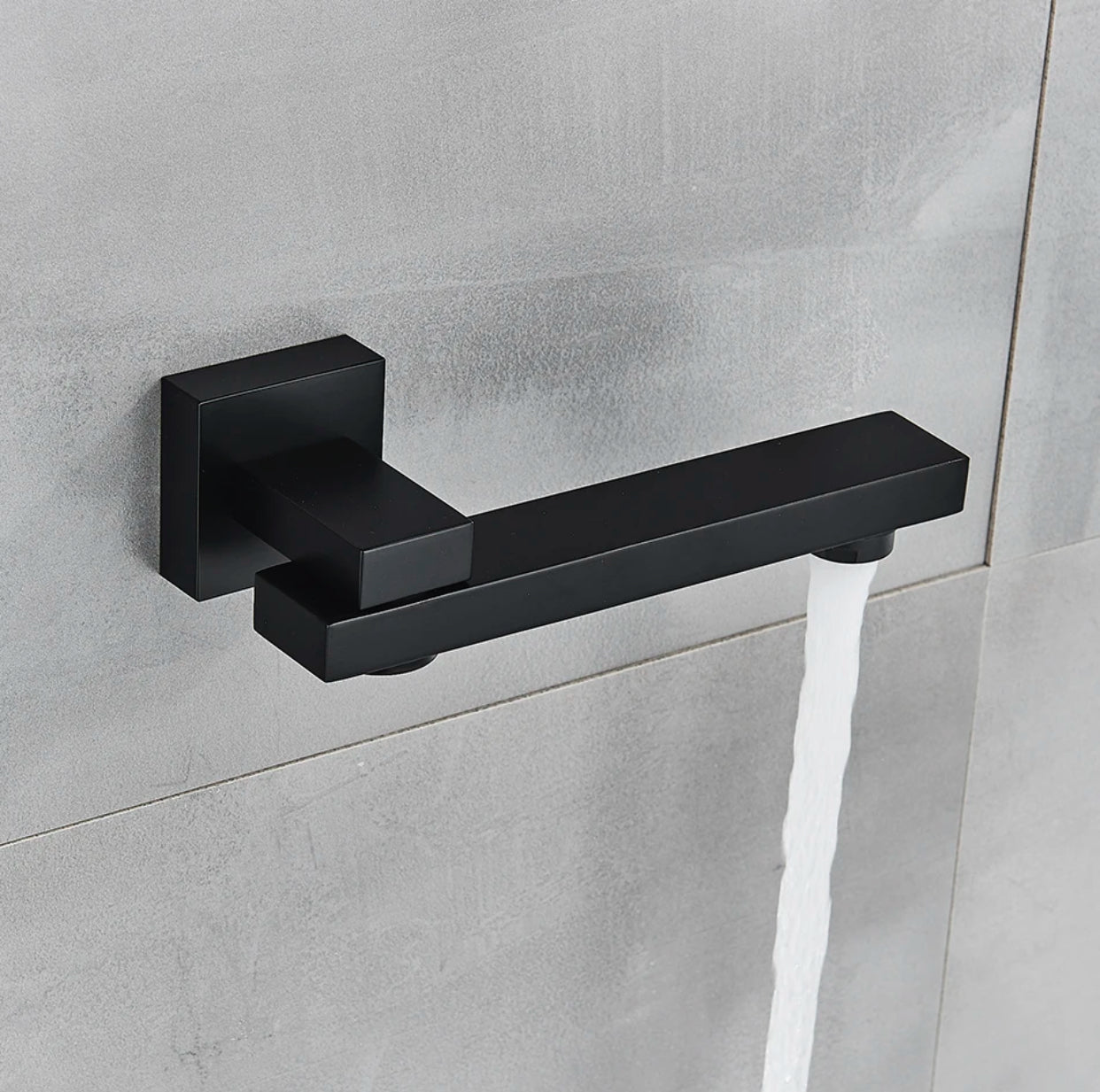 MAX Faucets – Swinging Tub Spout Filler, 10” Wall-Mounted (Matte Black Finish) SKU: YM-095-MB