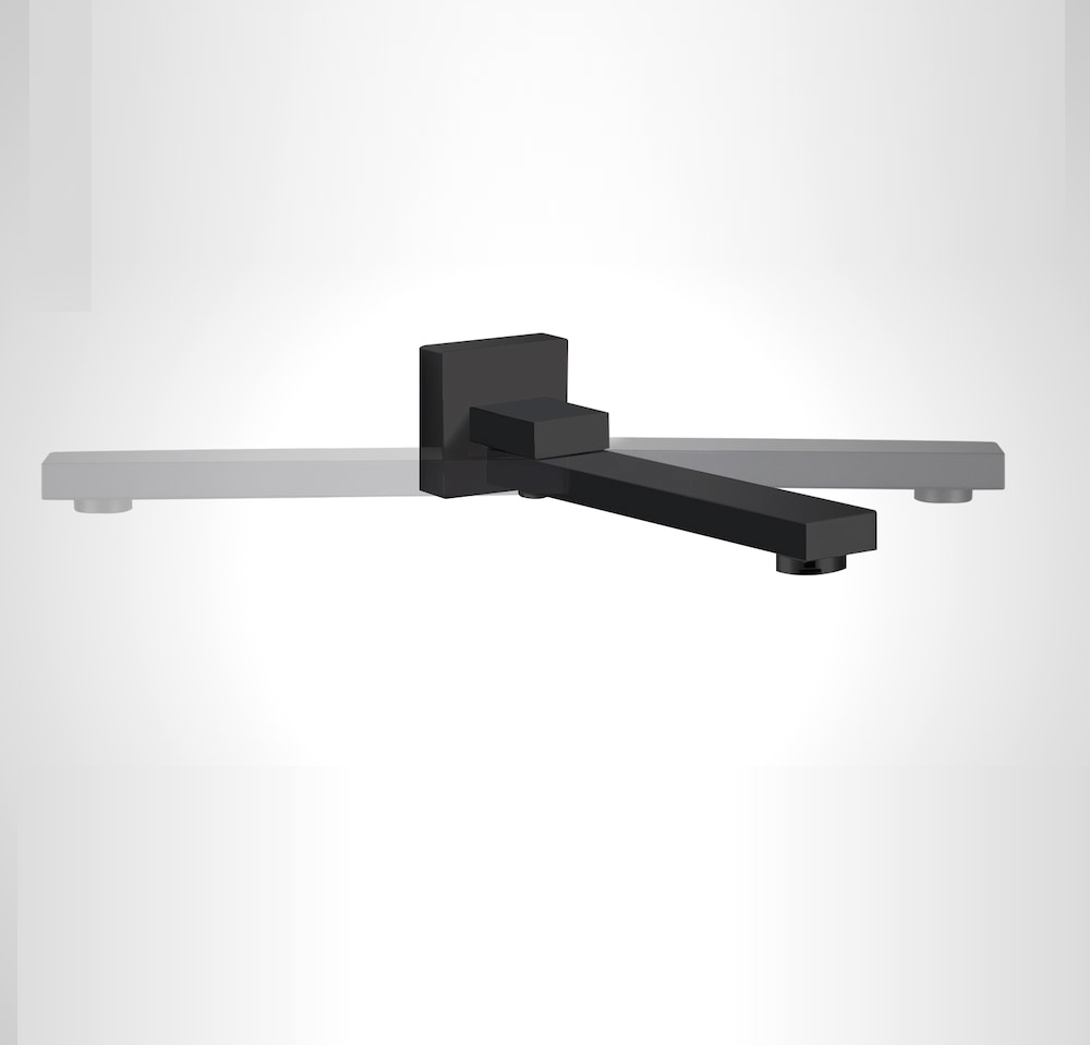 MAX Faucets – Swinging Tub Spout Filler, 10” Wall-Mounted (Matte Black Finish) SKU: YM-095-MB
