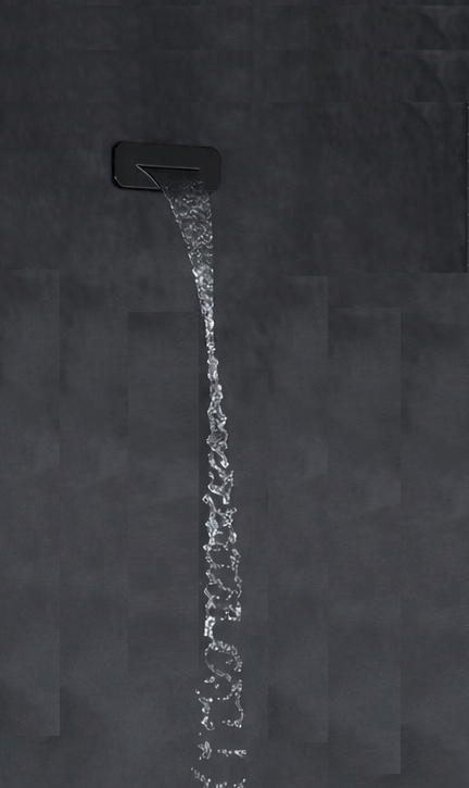 Matte black waterfall bathtub spout by MAX Faucets luxury 