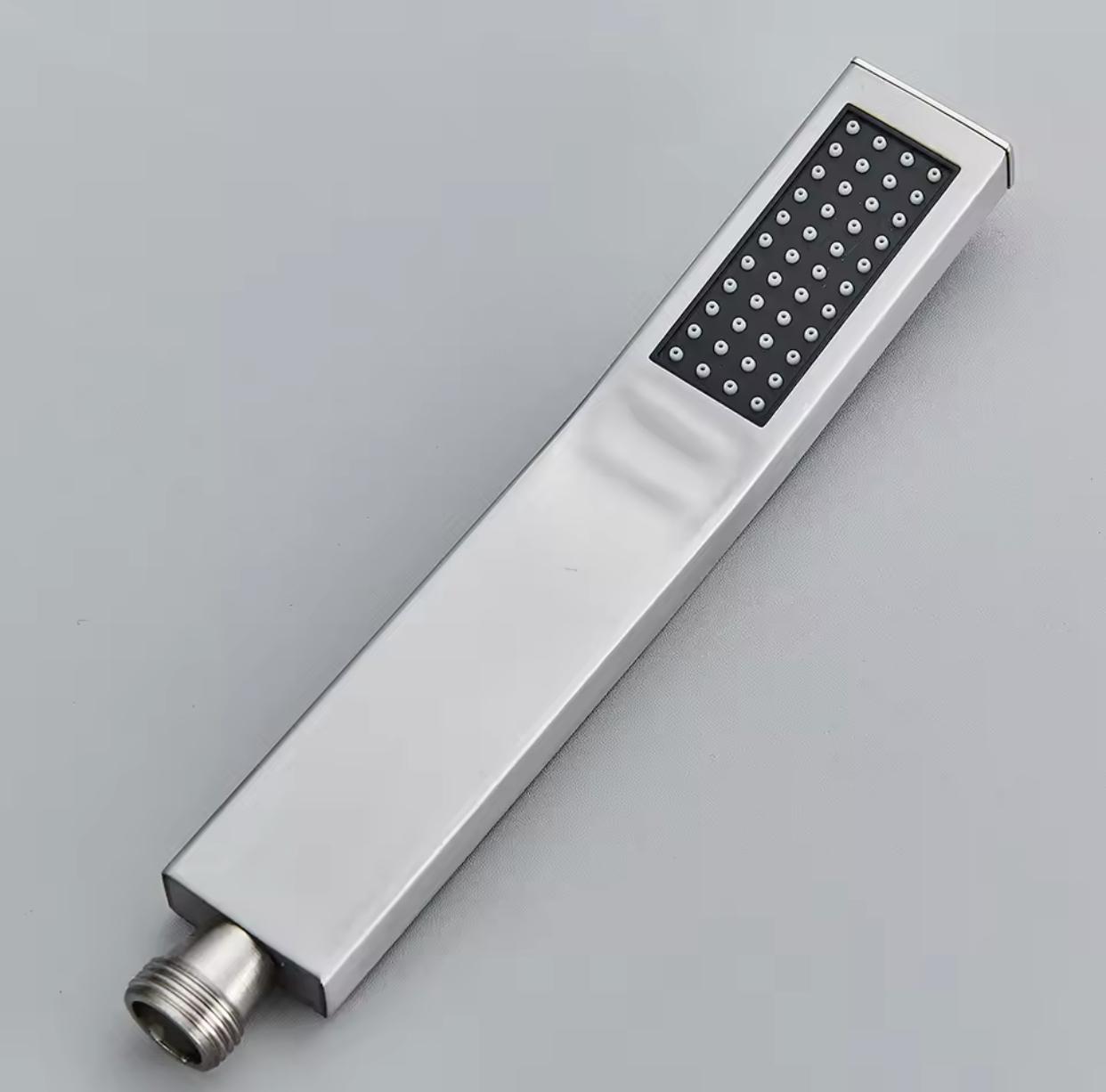 Square Design Handheld Shower Sprayer Brushed Nickel