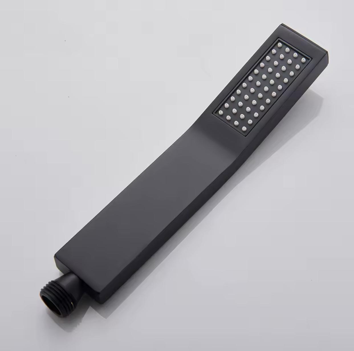 Matte Black Square Design Handheld Shower Sprayer