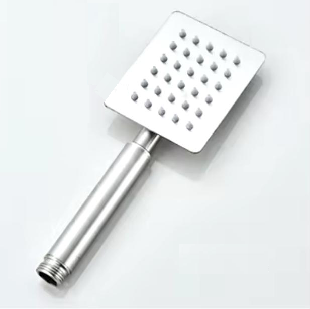 MAX Faucets Modern Square Handheld Shower Sprayer – High-Pressure Hand Shower (Brushed Nickel)