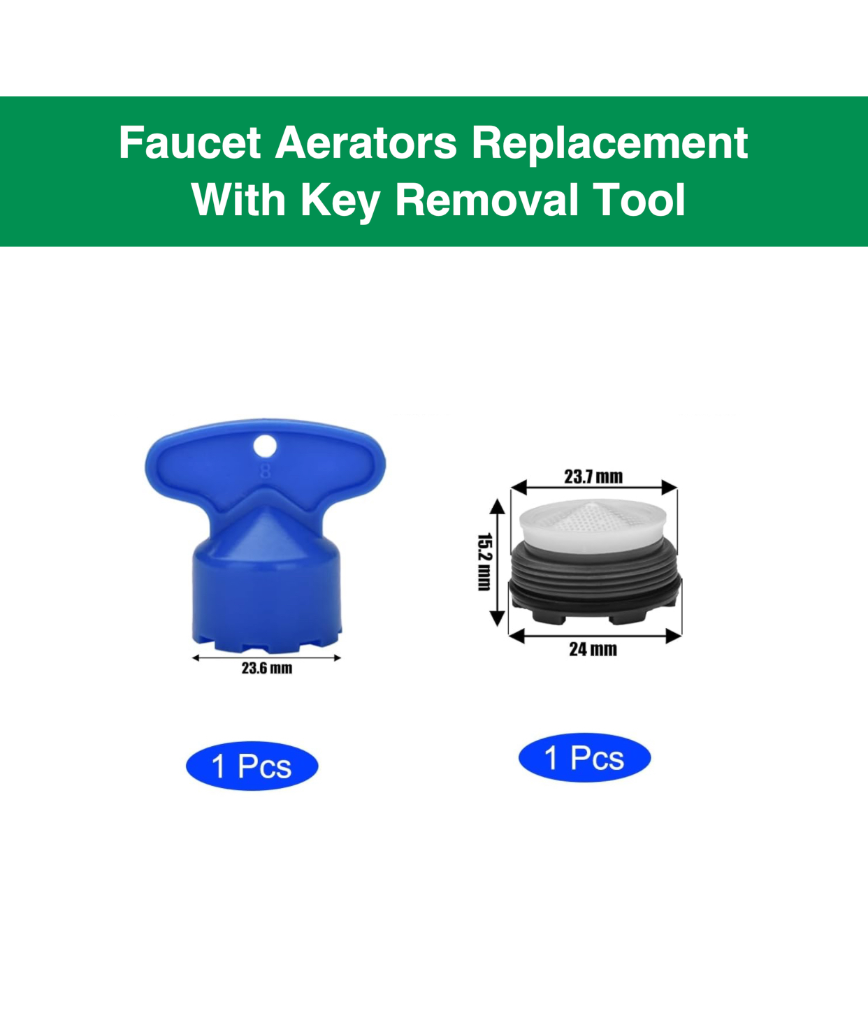 Faucet Aerators Replacement With Key Removal Tool 24 mm