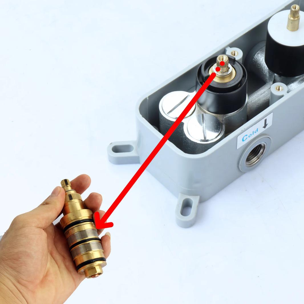 MAX Faucets | Chrome Pressure Balance Thermostatic Shower Valve – 3-Function with Knob Control