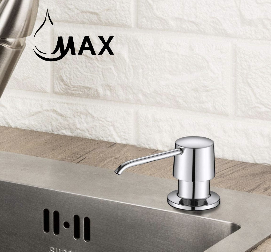 Smart Touch Kitchen Faucet Single Handle Pull-Out 16" With Soap Dispenser Chrome Finish