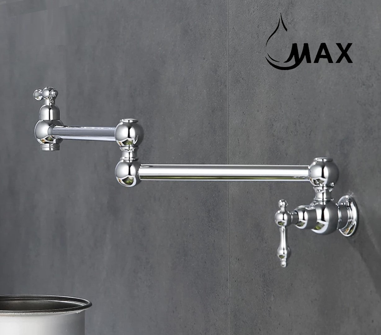 Pot Filler Faucet Double Handle Traditional Wall Mounted With Accessories 22" Chrome Finish
SKU: PF-2008-C