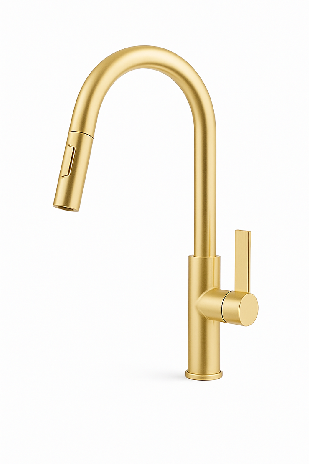 Pull-Out Kitchen Faucet – Single Handle, Brushed Gold, 18” High-Arc NA-9276-BG