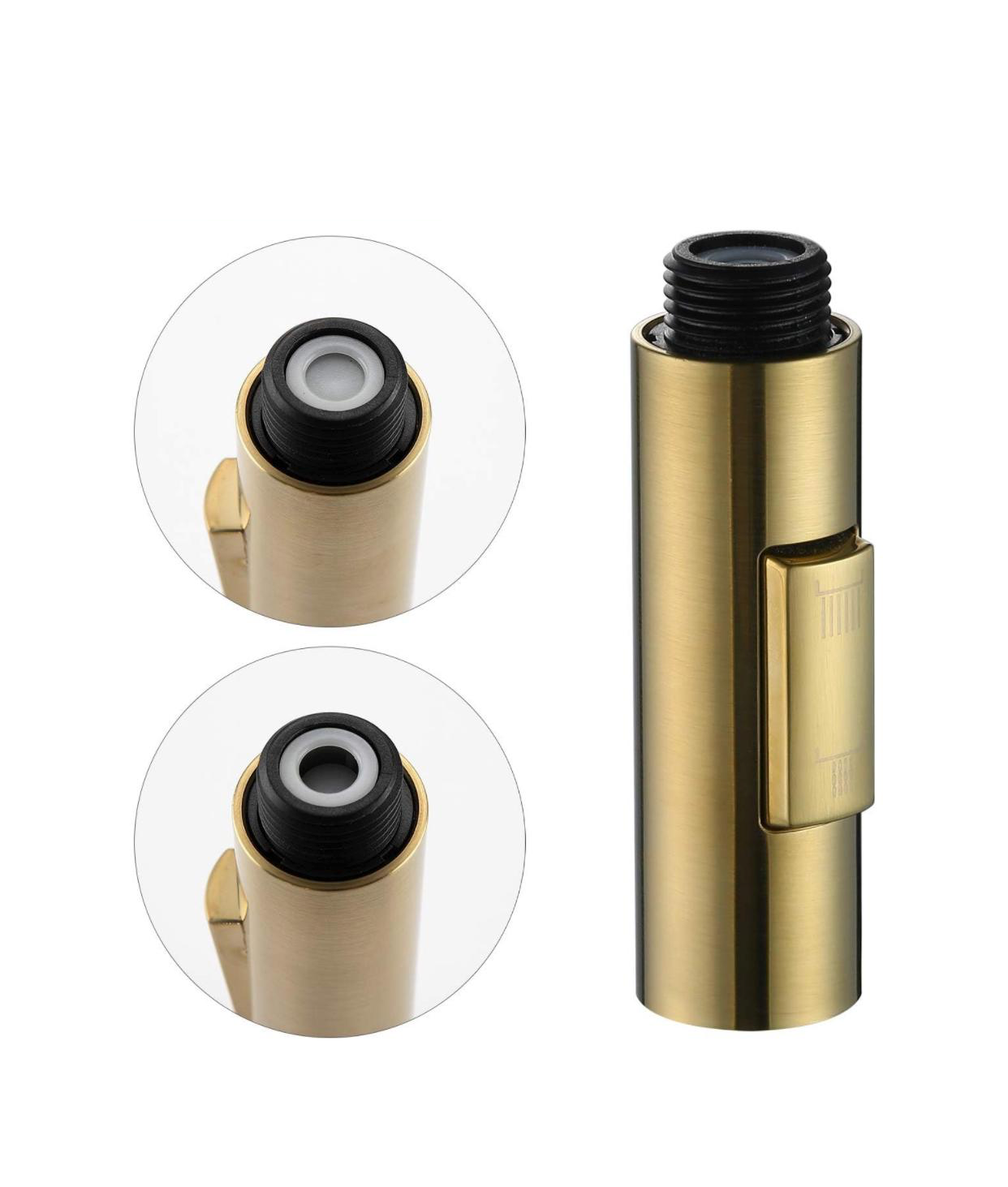 Replacement Kitchen Faucet Nozzle Head – Spray & Stream | Brushed Gold Finish
