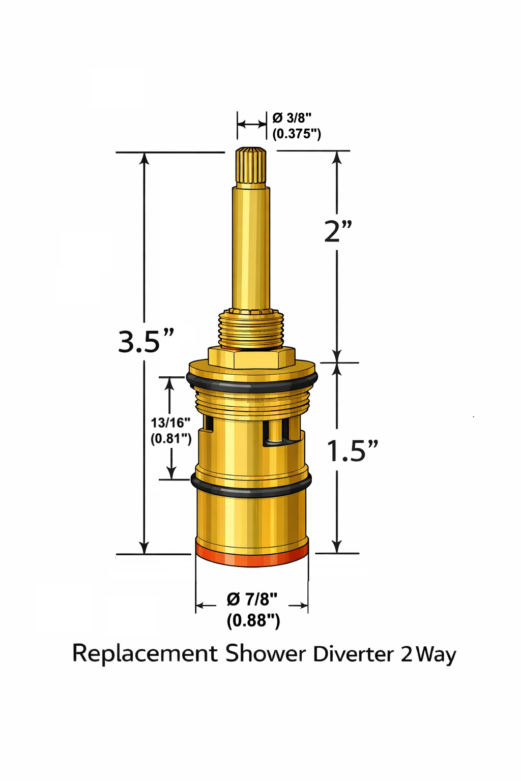 Replacement Shower Diverter 2 Way