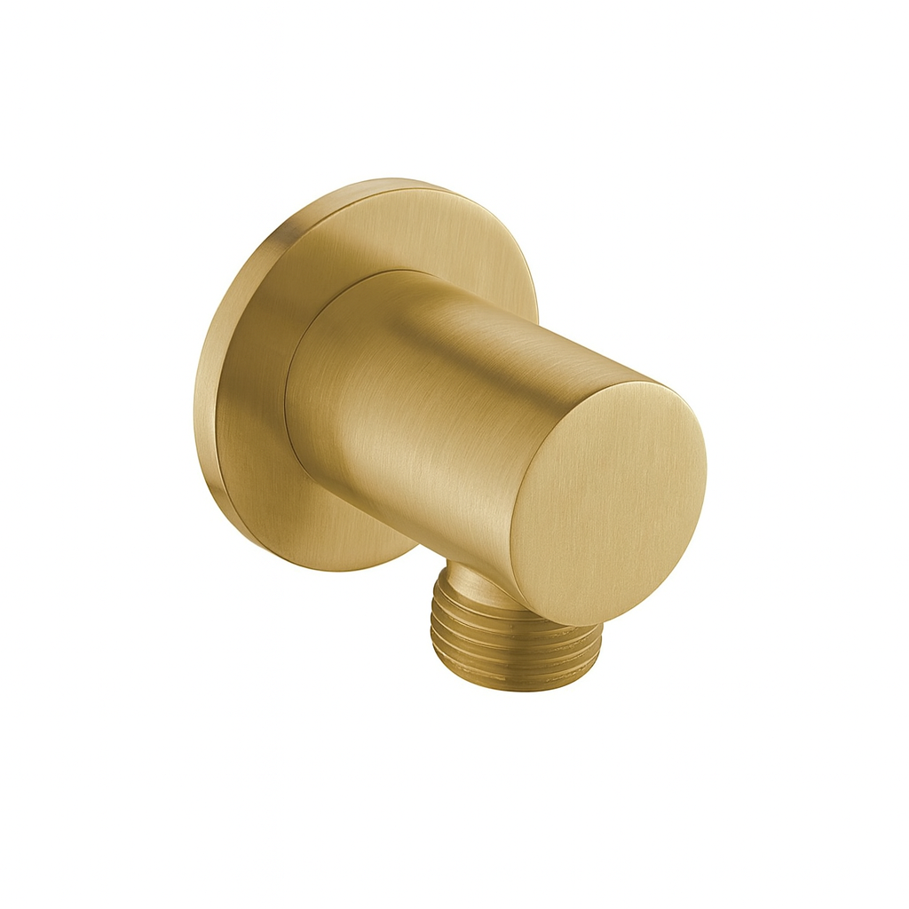 Round Shower Outlet Elbow Wall Mounted – Brushed Gold | MAX Faucets M-ROLE7511W-BG