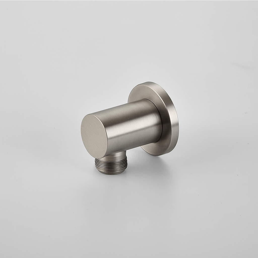 Round Shower Outlet Elbow Wall Mounted – Brushed Nickel | MAX Faucets M-ROLE7511W-BN