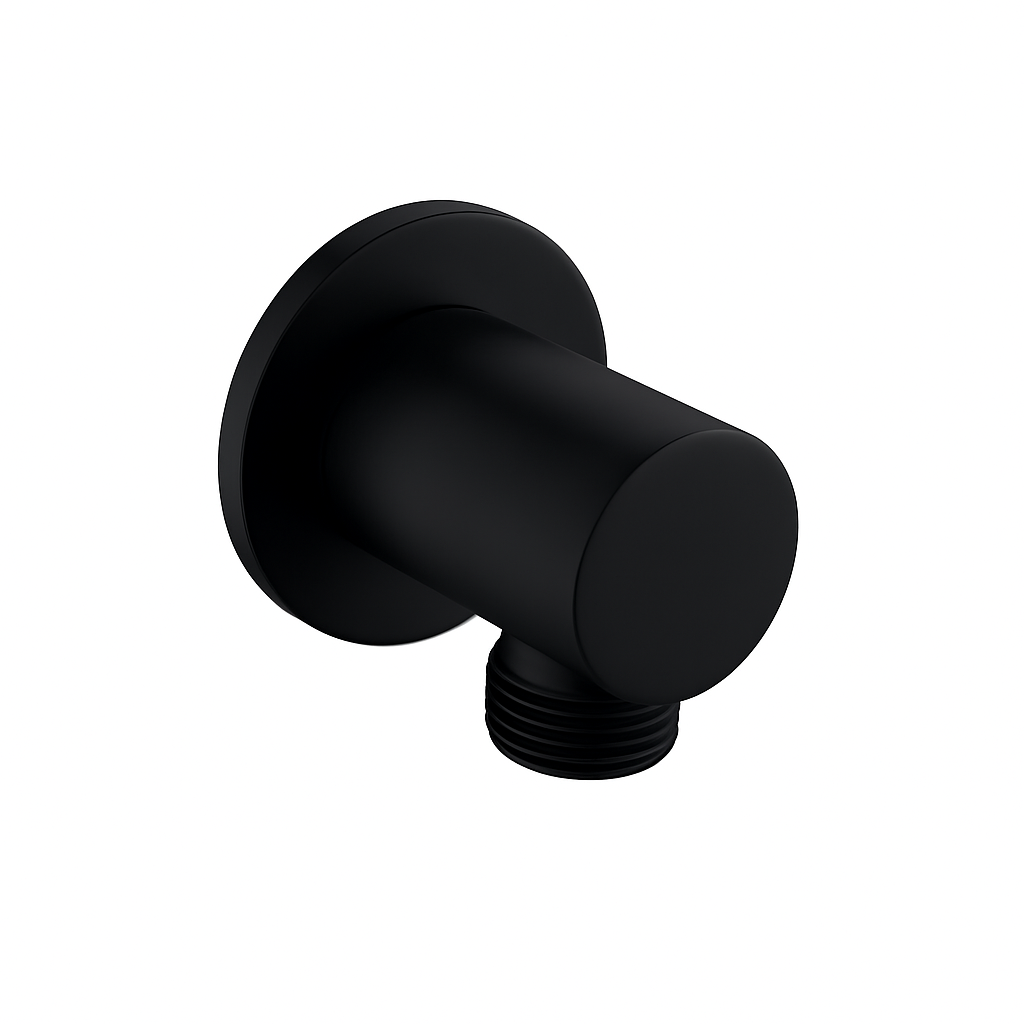 Round Shower Outlet Elbow Wall Mounted – Matte Black | MAX Faucets M-ROLE7511W-MB
