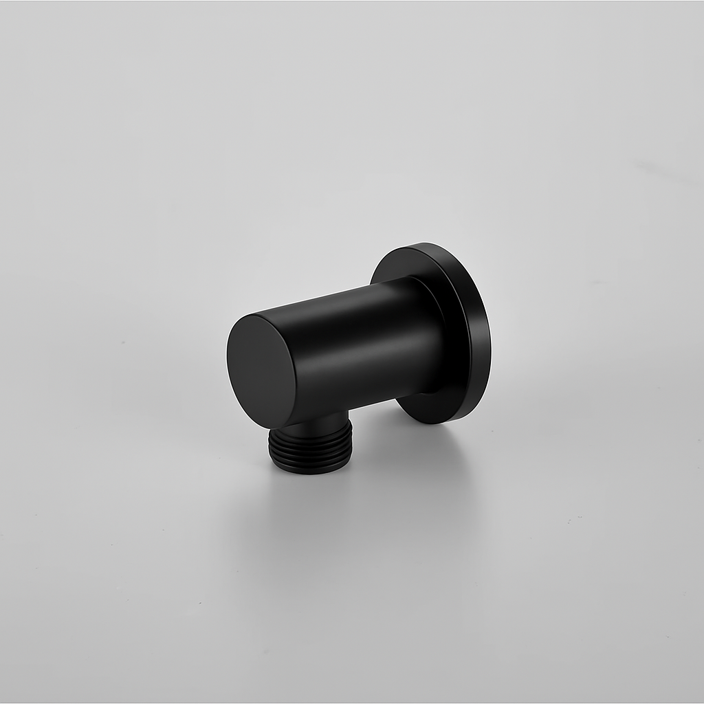 Round Shower Outlet Elbow Wall Mounted – Matte Black | MAX Faucets M-ROLE7511W-MB
